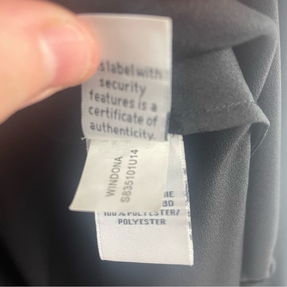 Diane Von Furstenburg Windona Black Panther Lace 100% Silk Blouse V-Neck Size 6 - Picture 14 of 16